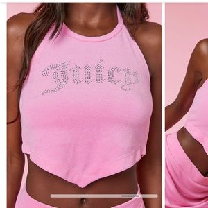 Juicy couture forever 21 pink halter top xl
